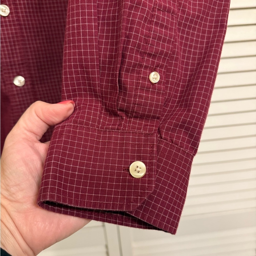 Van Heusen Men’s 3XL  Red Casual Button Down Shirt Long Sleeve - Picture 8 of 11
